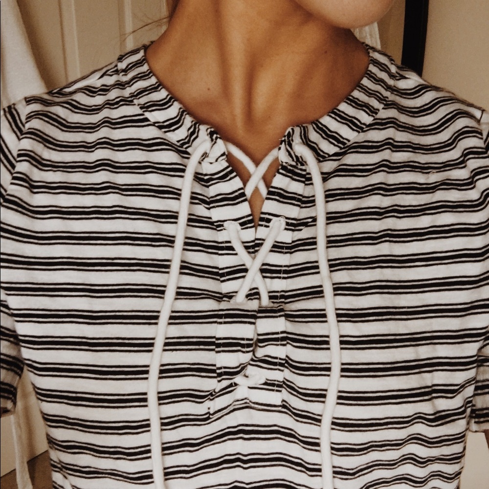 Black and white stripped shirt